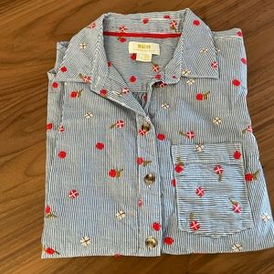 Anthropologie Meave long sleep blouse